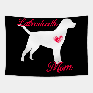 Keeshond terrier mom   cute mother's day t shirt for dog lovers Tapestry