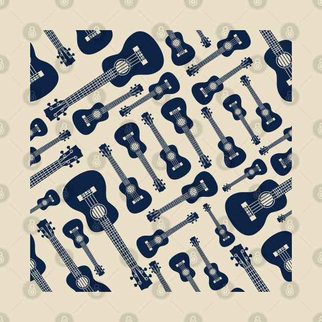 Ukulele Seamless Pattern Light Theme by nightsworthy