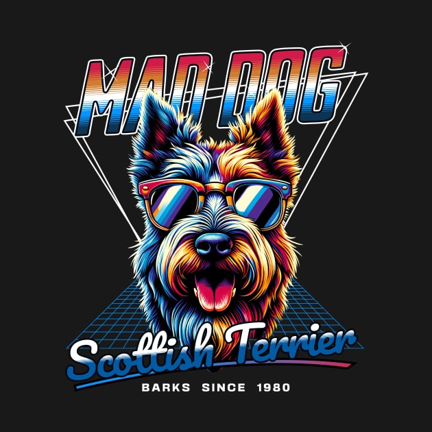 Mad Dog Scottish Terrier by Miami Neon Designs