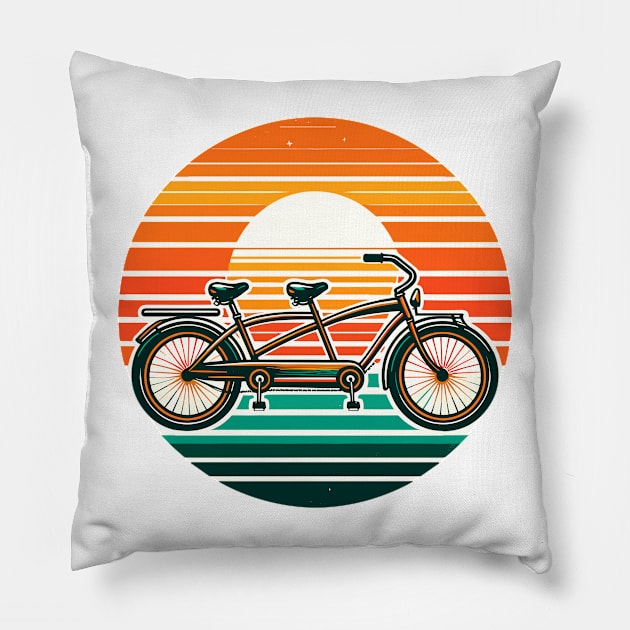 Tandem Bike Pillow by Vehicles-Art