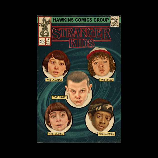 Stranger Kids Comic Cover by Cleggart