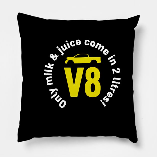 V8 engine pickup truck Pillow by mfz