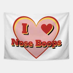 I Heart Nose Boops – I Love Nose Boops – Red Tapestry