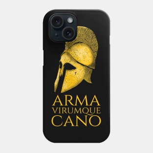 Virgil's Aeneid - Ancient Roman Mythology - Arma Virumque Cano / I Sing Of Arms And The Man Phone Case