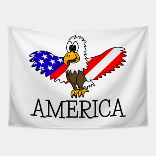 Eagle US Flag America Independence Day 4th July Tapestry