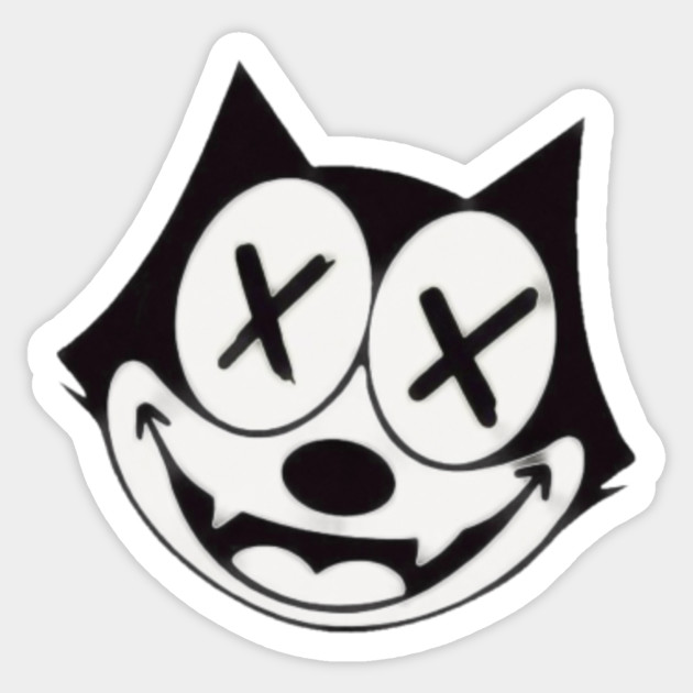 Dead Eyes Felix Felix The Cat Sticker Teepublic