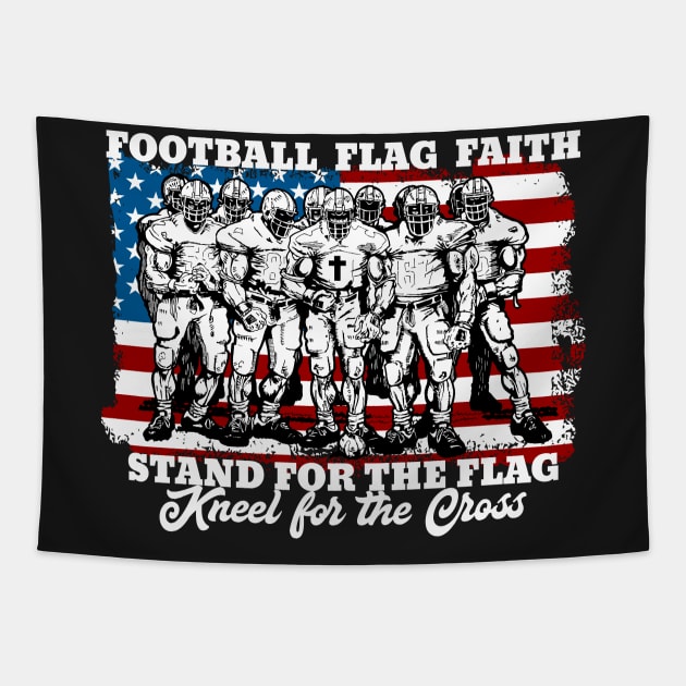 Football Flag Faith Stand for the Flag Tapestry by RadStar