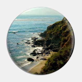 Big Sur California Pacific Coast View of ocean beach and mountains Pin