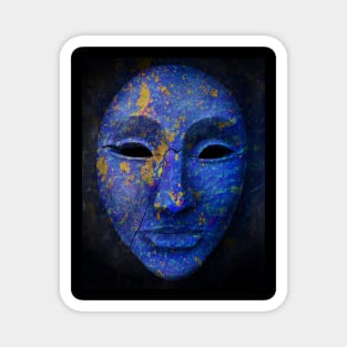 Blue Tribal Mask Magnet