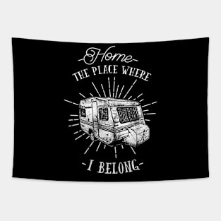 Camping Camper Road Trip Tapestry