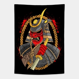 Samurai Art Graphic Design Japanese Japan Tapestry