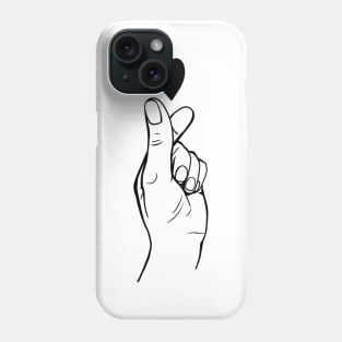 korean gesture love heart Phone Case