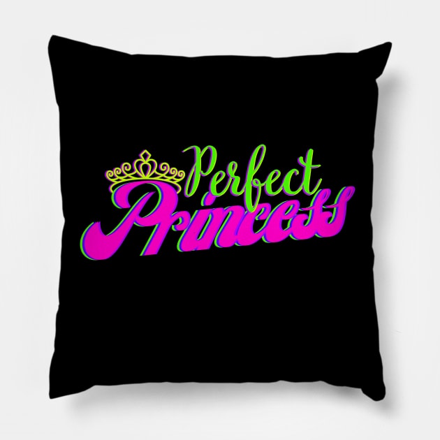 Neon Royal Family Group Series - Perfect Princess Pillow by Jazzamuffin Studio