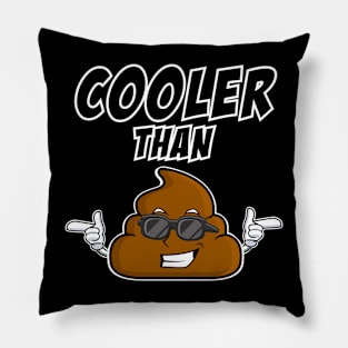 Poop Emoji - Cooler than @#@# Pillow