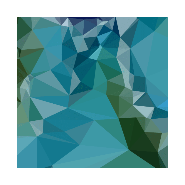 Bright Turquoise Blue Abstract Low Polygon Background by retrovectors