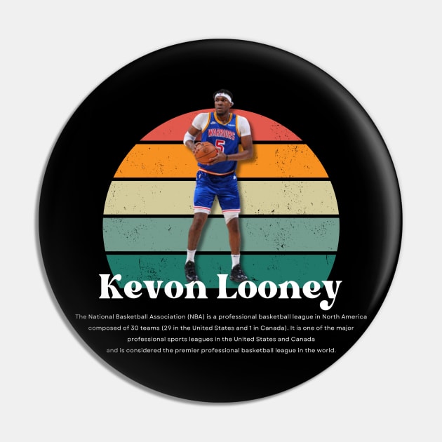 Kevon Looney Vintage V1 Pin by Gojes Art