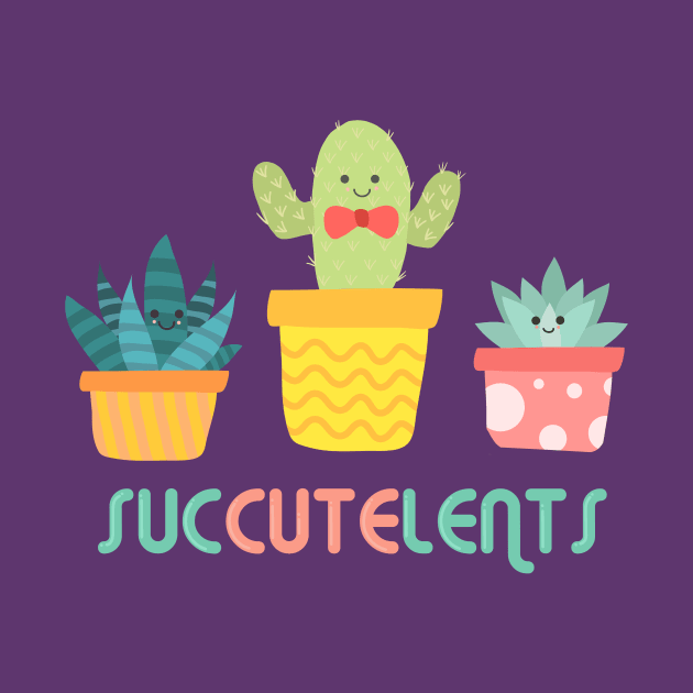 Cute Little Kawaii Succulents - Succutelents by LittleBunnySunshine