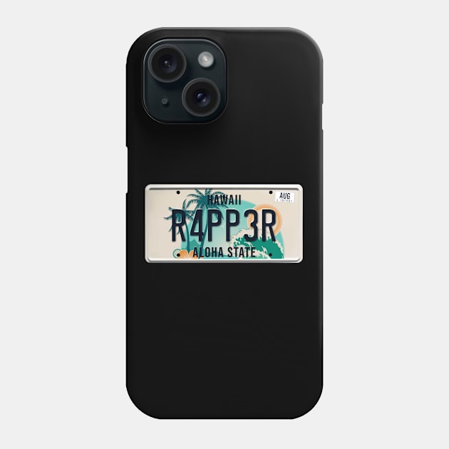 Rapper word on license plate Phone Case by SerenityByAlex