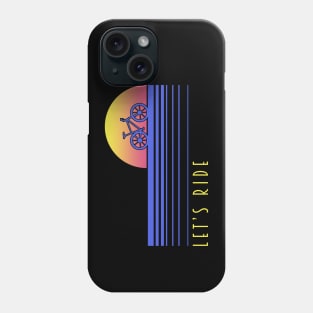 LET'S RIDE BIKE RETRO STRIPES Phone Case