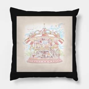 Pastel Circus Carousel Pillow