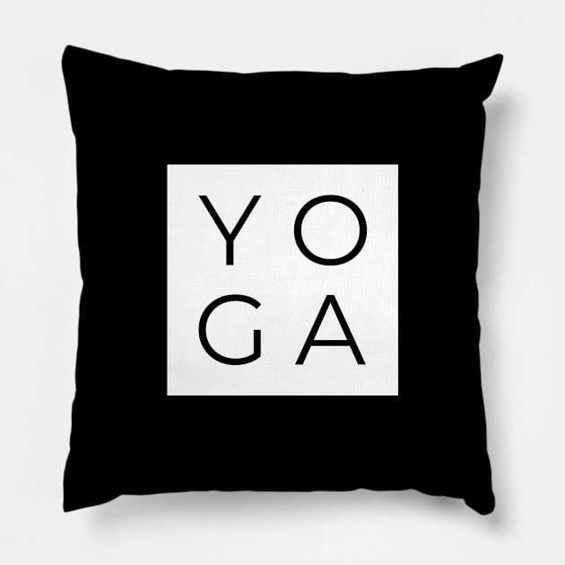 YOGA SQUARE SINGLE COLOUR WHITE - Pillow by PONDERPUFFIN