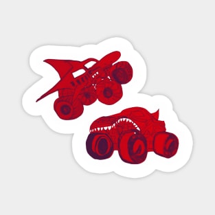 Monster Truck Stunts red version Magnet