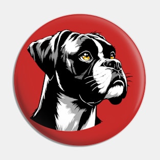 Stunning and Cool Boxer Monochrome and Gold Portrait for Father's Day Pin
