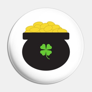 Pot of Gold Shamrock St Patrick's Day Pin