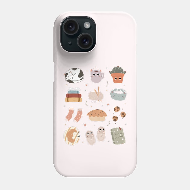 Home doodles Phone Case by Akikodraws