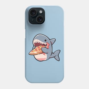 Cute Shark Eating Meat lovers Pizza Comic Phone Case