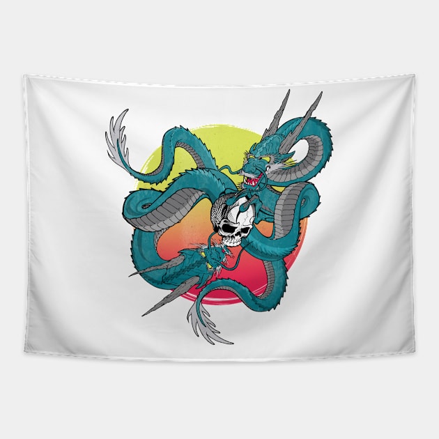 Twin Dragon Tapestry by BrickorBrackdesigns