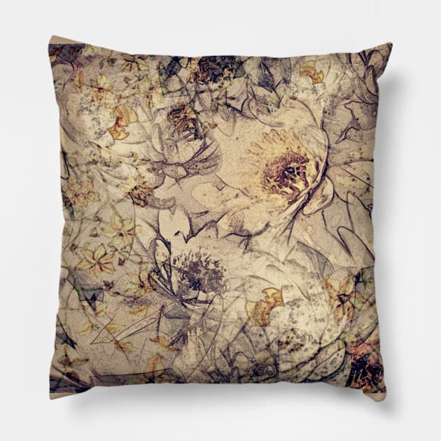 Abstract aesthetics flowers beautiful lily Pillow by AGRHouse