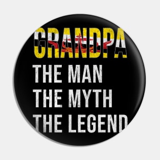 Grand Father Bruneian Grandpa The Man The Myth The Legend - Gift for Bruneian Dad With Roots From  Brunei Pin