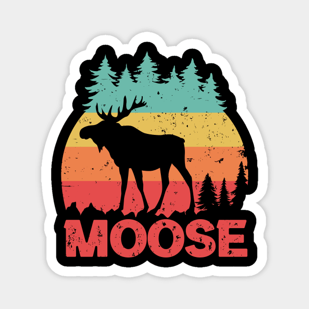 moose heartbeat lover,moose gift animal deer nature in alaska elk Magnet by mezy