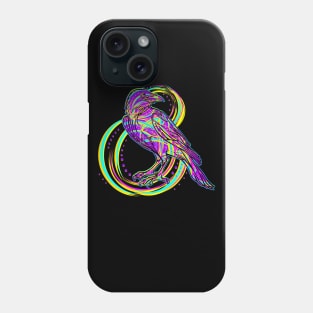 Raven Swirl Design Phone Case