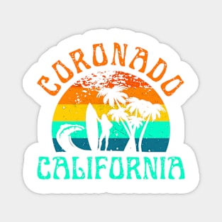 Coronado California Beach Surf Summer Vacation Girl Vintage Sweatshirt Magnet