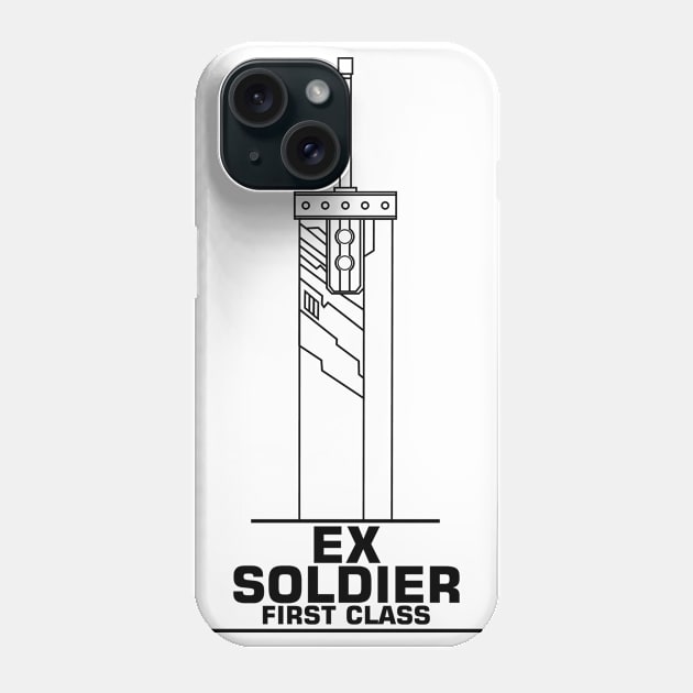 The ex-soldier sword (black) Phone Case by Leonard