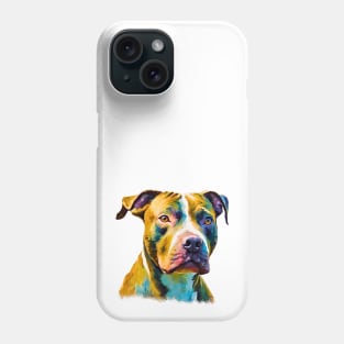 Pitbull Terrier Impressionism Phone Case