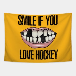 Smile If You Love Hockey Tapestry
