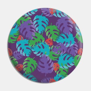 Midnight Jungle Leaves Pin