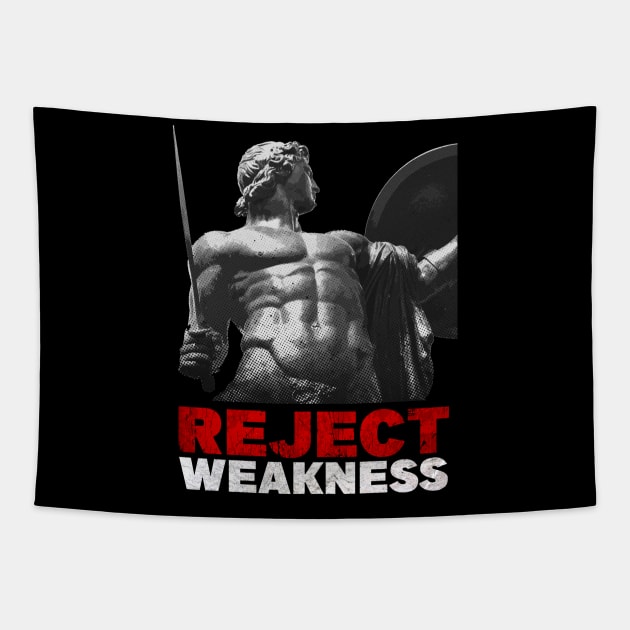 Achilles - Reject Weakness Tapestry by Embrace Masculinity