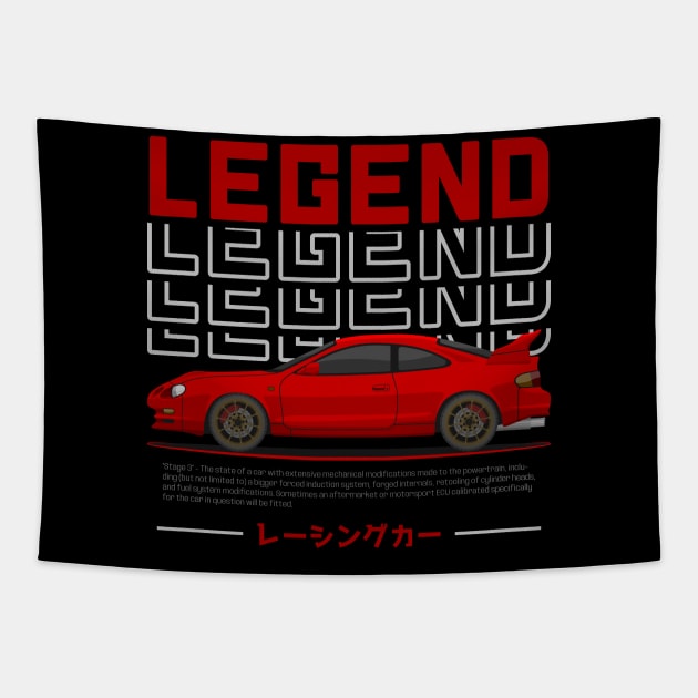 Tuner Red MK6 Celica Superior JDM Tapestry by GoldenTuners