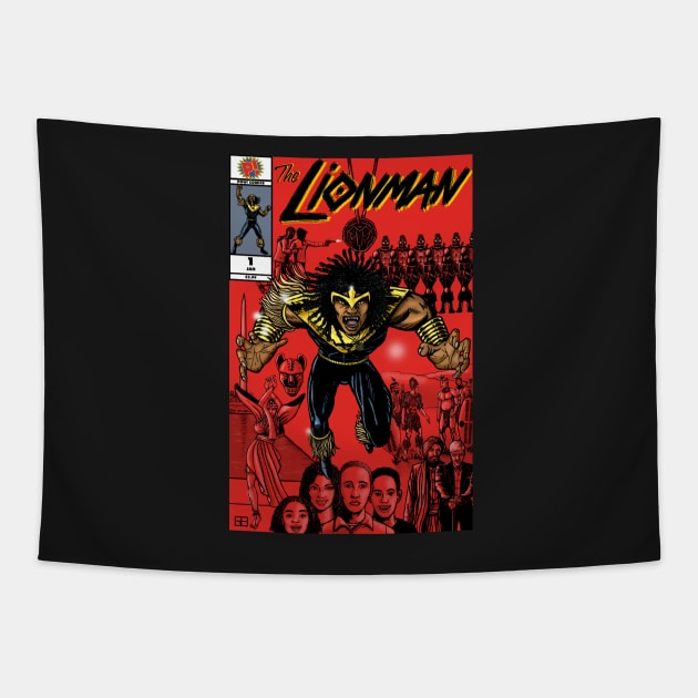 The Lionman #1! Tapestry by WorkOfArtStudios