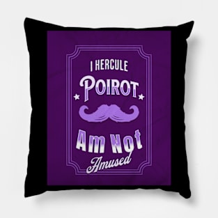 Poirot Is Not Amused - Purple Palette Pillow