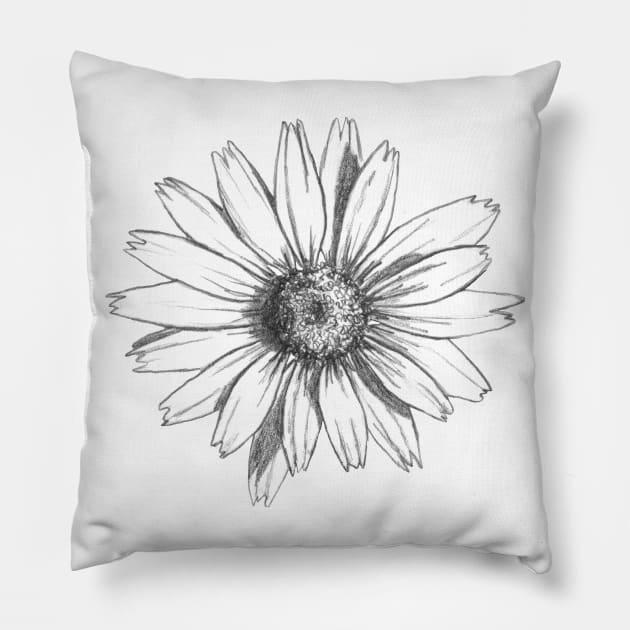Daisy Flower Pillow by Zuzanna Jalowy