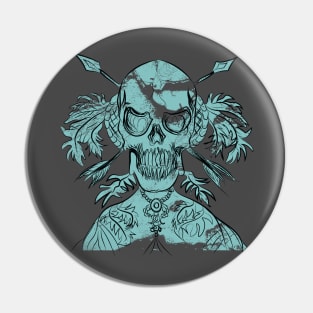 green skull Pin