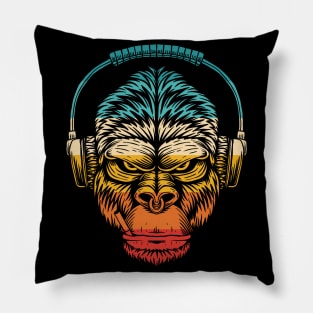 Monkey Music Retro Pillow