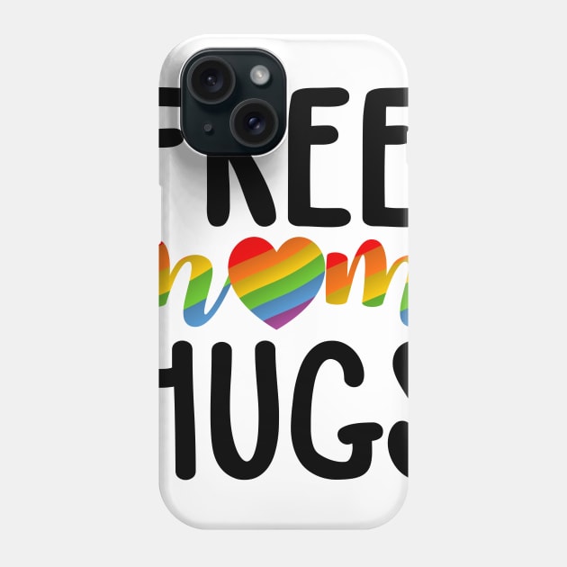 Vintage free mom hugs tshirt rainbow heart LGBT pride month Phone Case by Simpsonfft