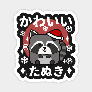 Kawaii Tanuki Christmas Magnet