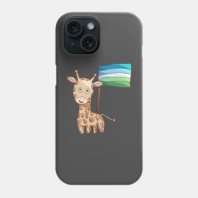 Gay Male Pride Flag Giraffe Phone Case by nonbeenarydesigns